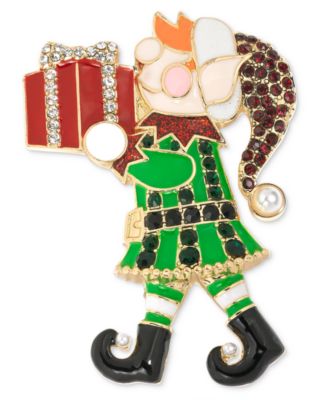 Holiday Lane Gold-Tone Multicolor Brooch Pin| Holiday Lane in Lebanon