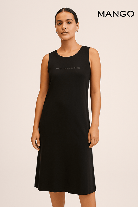 Mango Women's Black Sleeveless Dress | Mango in Lebanon