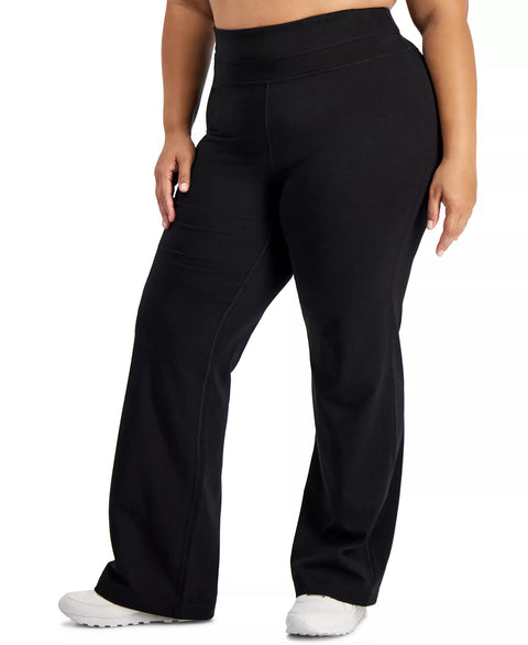 Id Ideology Women's Black Plus Size Flex Stretch Active Yoga Pants | Id Ideology In Lebanon