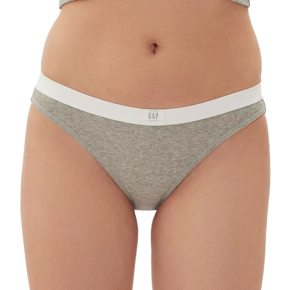 Gap Women's Gray Rib Gapbody Breathe Briefs