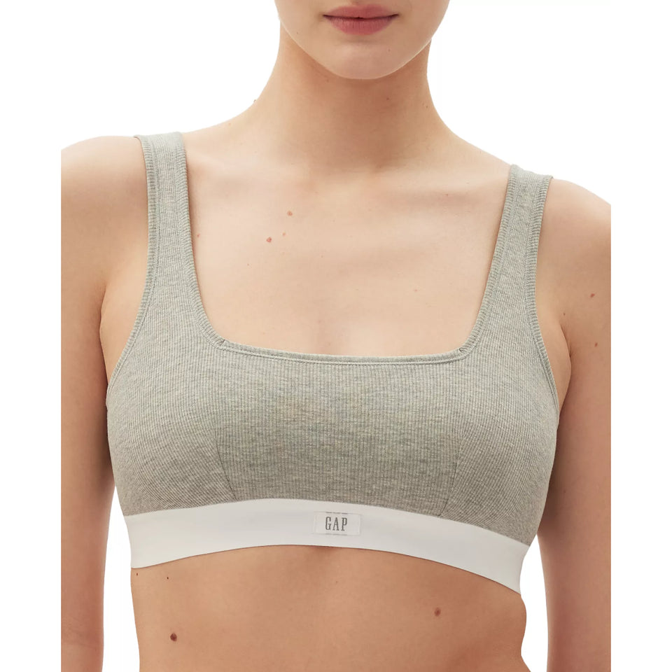 GapBody Women's Grey Logo Comfort Sports Bra