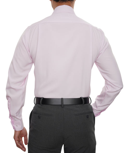 Nobleson Men Light Pink Classic-Fit Solid Color Dress Shirt| Nobeleson In Lebanon