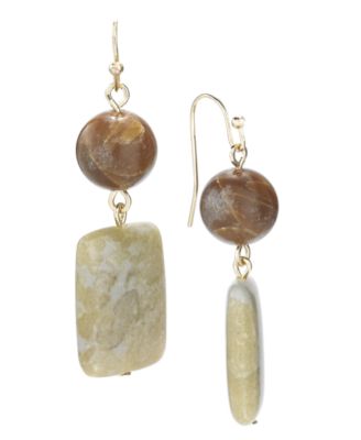 Style & Co Women's Gold-Tone Beaded Drop Earring | Style & Co in Lebanon