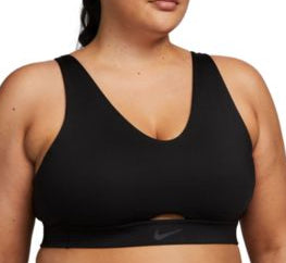 Nike Women's Black Plus Size Active Indy Plunge Cutout Medium-Support Padded Sports Bra | Nike In Lebanon