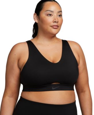 Nike Women's Black Plus Size Active Indy Plunge Cutout Medium-Support Padded Sports Bra | Nike In Lebanon