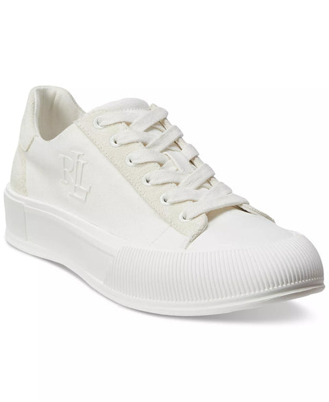 Lauren Ralph Lauren Women's White Daisie Lace-Up Low-Top Sneakers | Lauren Ralph Lauren In Lebanon