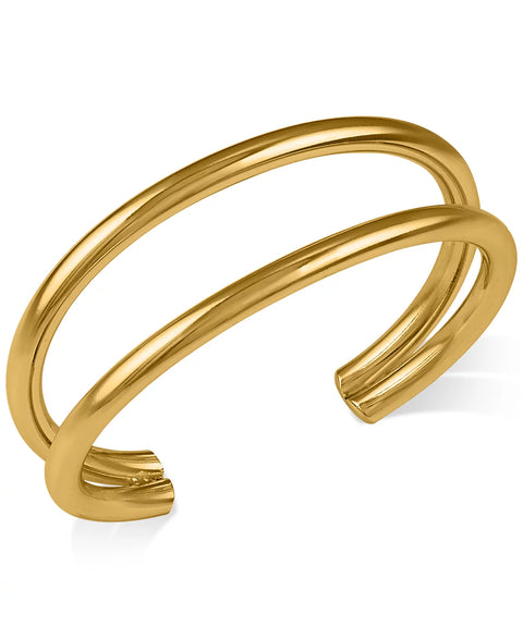 Oma The Label Women's 18k Gold-Plated Stainless Steel Double-Row Cuff Bracelet | Oma The Label In Lebanon