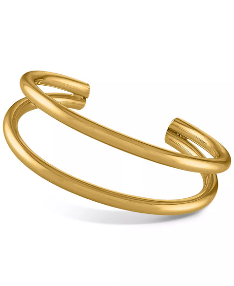 Oma The Label Women's 18k Gold-Plated Stainless Steel Double-Row Cuff Bracelet | Oma The Label In Lebanon