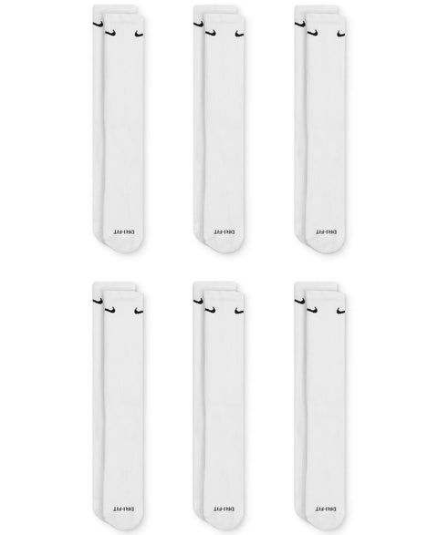 Nike Men's White  Unisex Everyday Plus Cushioned Training Crew Socks 6-Pack|  Nike in Lebanon