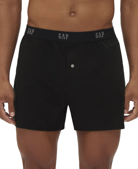 Gap Men's Black 3-Pk. Cotton Woven Slim-Fit Boxers | Gap In Lebanon