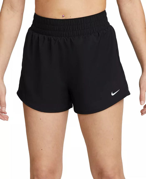 Nike Women's Black One Dri-FIT High-Waisted 3" Brief-Lined Shorts | Nike In Lebanon