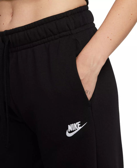 Nike Women's Black Plus Size Sportswear Club Fleece Mid-Rise Wide-Leg Sweatpants|Nike In Lebanon