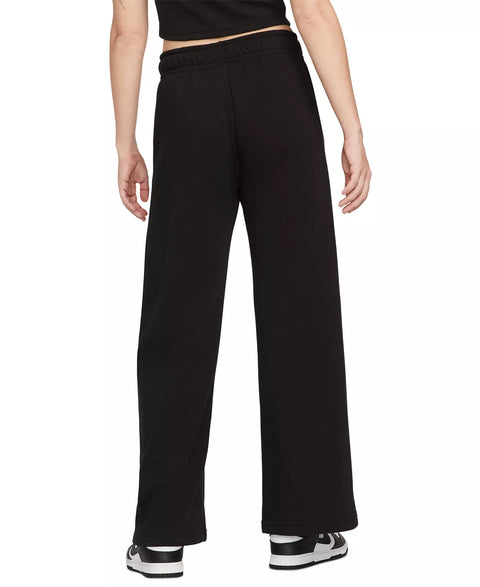 Nike Women's Black Plus Size Sportswear Club Fleece Mid-Rise Wide-Leg Sweatpants|Nike In Lebanon