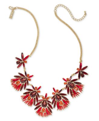 INC International Concepts Women's Gold-Tone Red Crystal Flower Necklace | INC International Concepts in Lebanon
