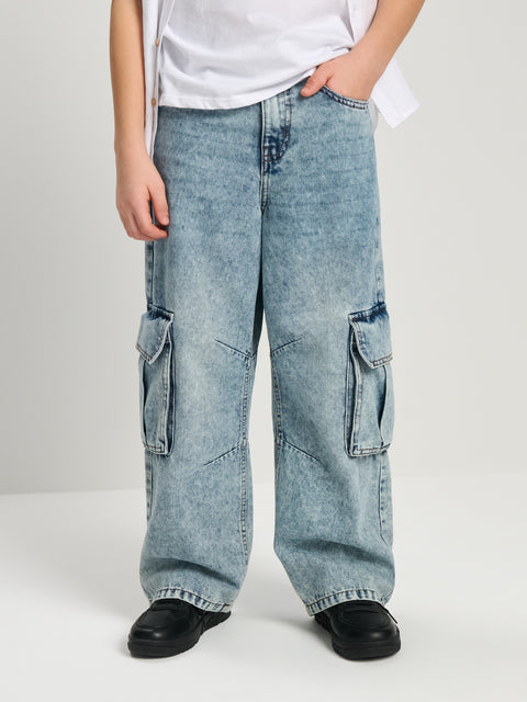 Sinsay Boy's Blue Baggy Fit Jeans | Sinsay In Lebanon