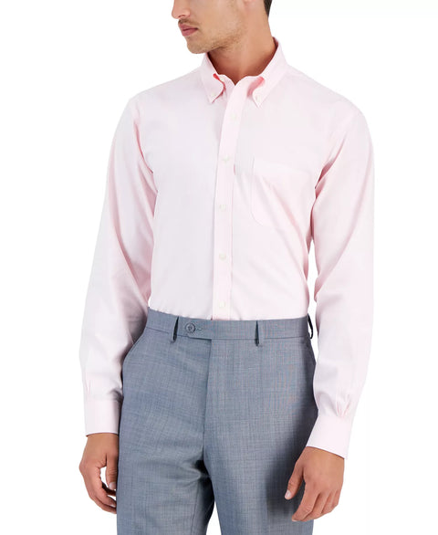 B By Brooks Brothers Men’s Light Pink Non-Iron Polo Button-Down Collar Solid Shirt | B By Brooks Brothers In Lebanon