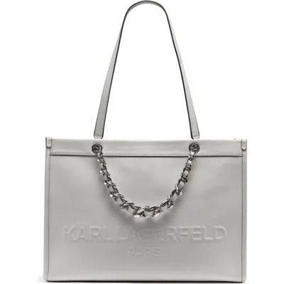 Karl Lagerfeld Paris Women's White Leather Savoie Tote Bag |Karl Lagerfeld Paris In Lebanon