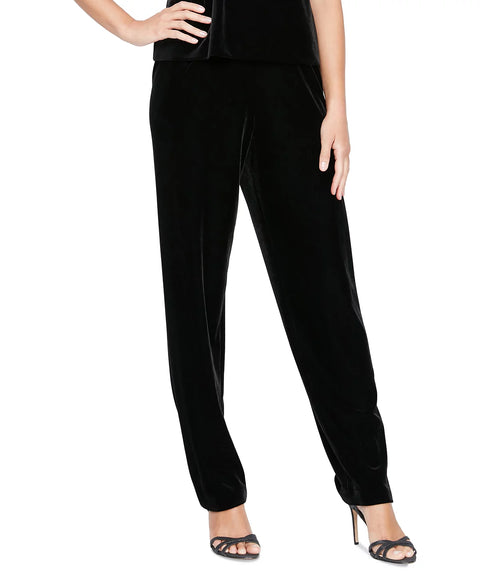 Alex Evenings Women's Black Velvet Slim-Leg Pants | Alex Evenings In Lebanon