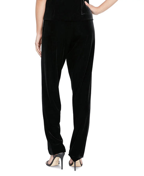 Alex Evenings Women's Black Velvet Slim-Leg Pants | Alex Evenings In Lebanon