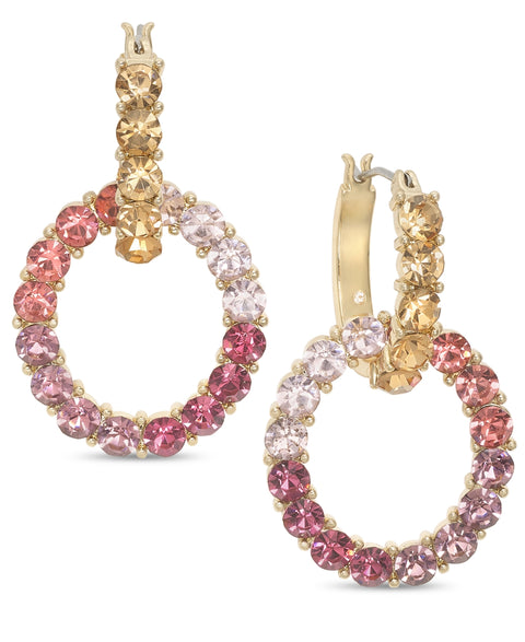 On 34th Women's Stone Circle Drop Pink Earrings | On 34th In Lebanon