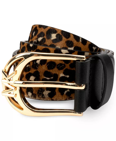 Michael Kors Women's Cheetah-Print Haircalf Belt|Michael Kors In Lebanon