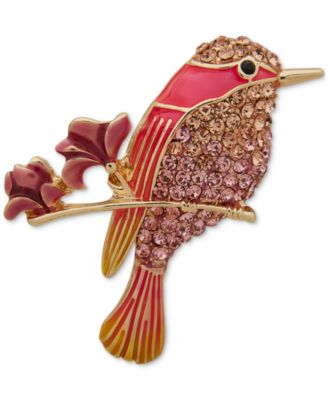 Anne Klein Women's Gold Pink Multicolor Bird Brooch Pin |Anne Klein in Lebanon