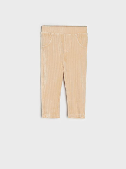 Sinsay Baby Girl's Light Beige Velvet Leggings | Sinsay In Lebanon