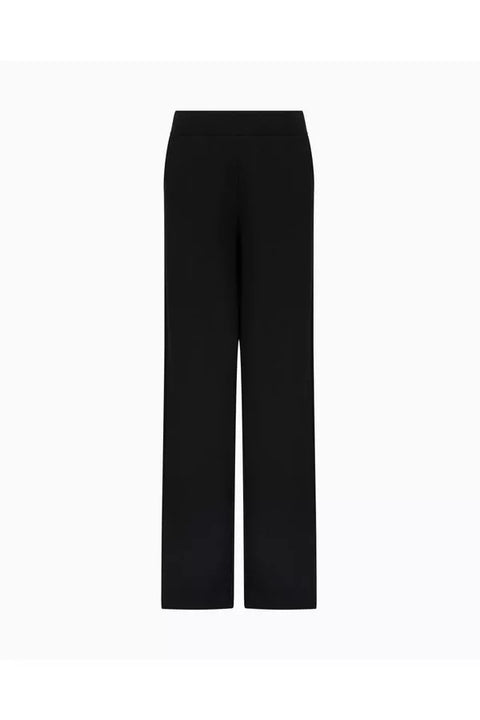 Emporio Armani Women's Black  Elasticated-Waist Pants | Emporio Armani  in Lebanon