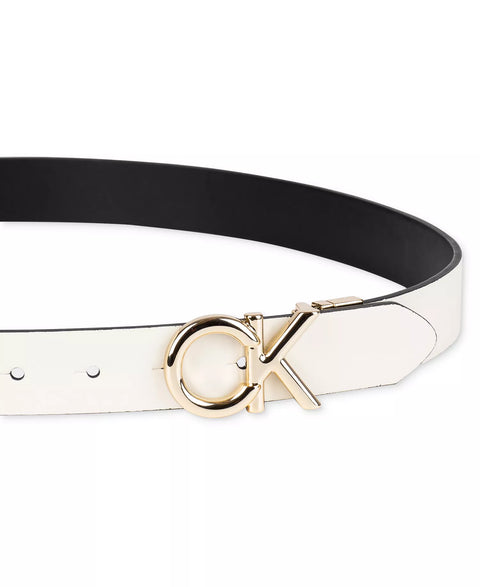 Calvin Klein Women's Black & White Reversible Puffed CK Monogram Buckle Belt | Calvin Klein In Lebanon