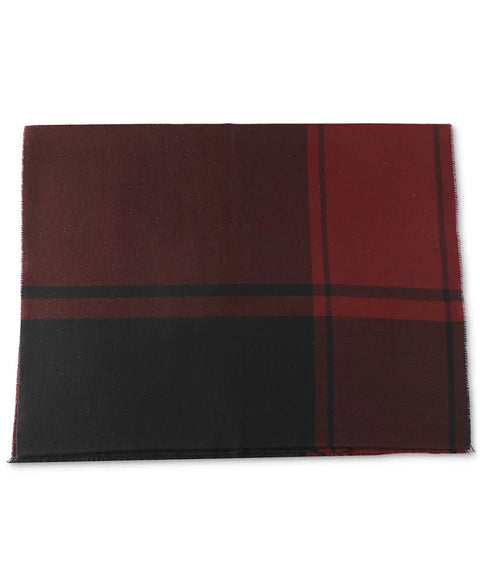 Alfani Men's Maroon Black Plaid Scarf | Alfani In Lebanon