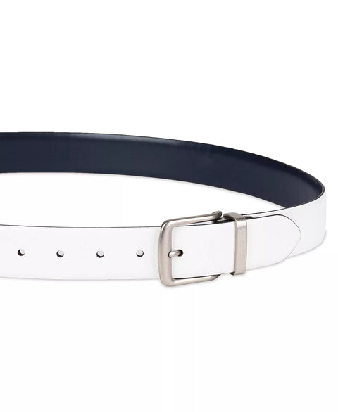 Tommy Bahama Men's White & Navy Two-In-One Reversible Cushion Inlaid Casual Belt | Tommy Bahama In Lebanon