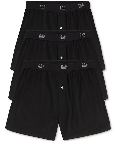 Gap Men's Black 3-Pk. Cotton Woven Slim-Fit Boxers | Gap In Lebanon