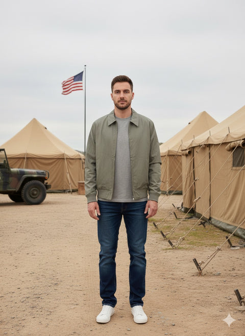 Jack & Jones  Men's Sage Green Light weight Casual Jacket  | Jack & Jones In Lebanon