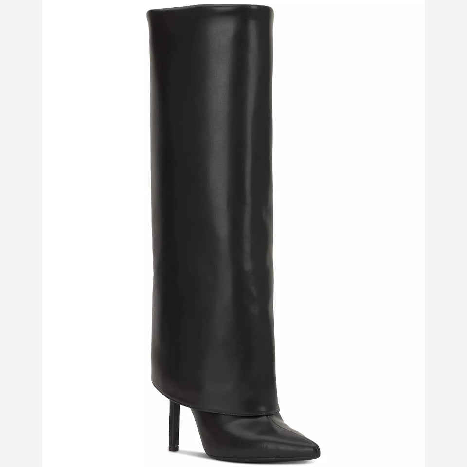 I.N.C. International Concepts Women's Black Skylar Fold Over Cuffed Boots