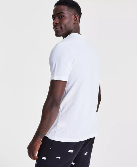Nike Men's White Sportswear Swoosh Short-Sleeve Crewneck T-Shirt | Nike In Lebanon