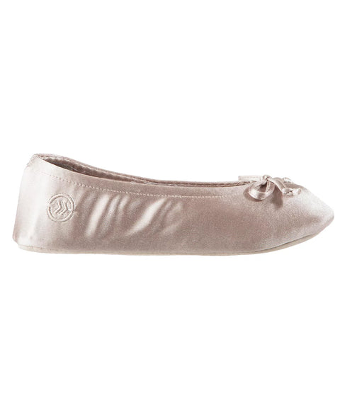 Isotoner Signature Women's Sand Trap Satin Ballerina Slippers With Bow | Isotoner Signature In Lebanon