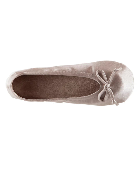 Isotoner Signature Women's Sand Trap Satin Ballerina Slippers With Bow | Isotoner Signature In Lebanon