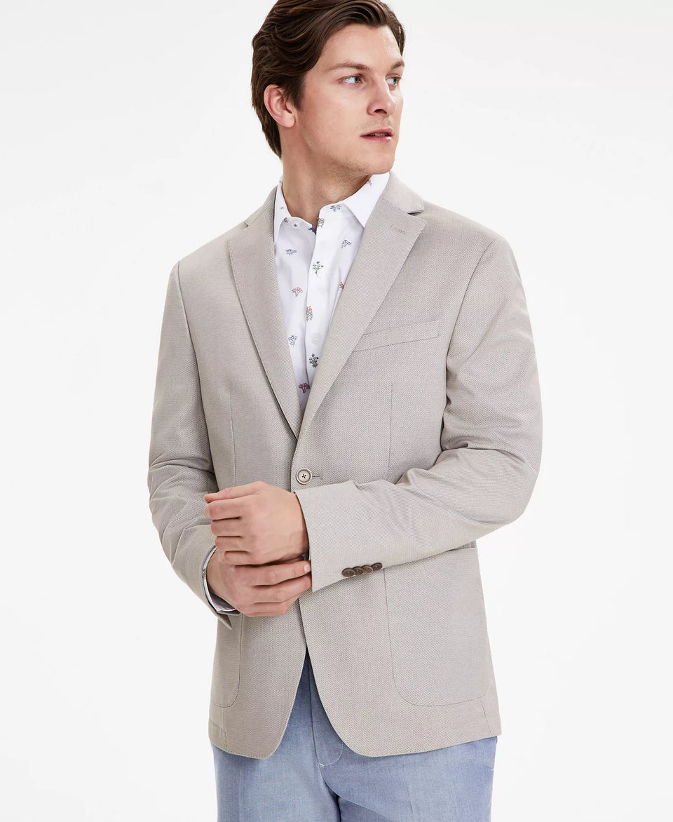 Bar III Men's Beige Slim-Fit Knit Blazers | Bar III in Lebanon