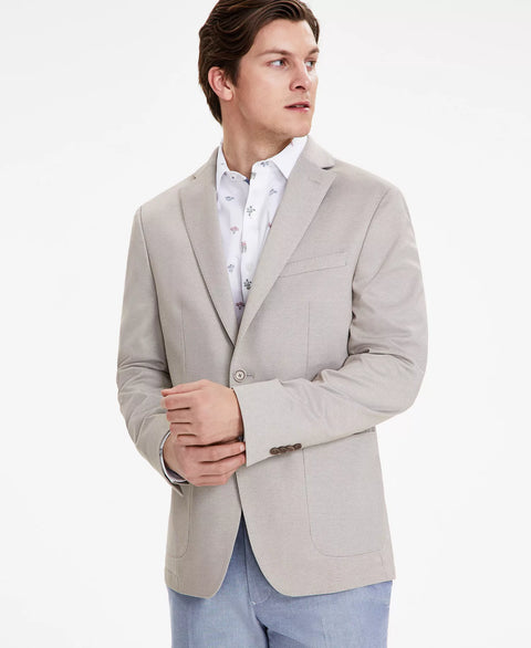 Bar III Men's Beige Slim-Fit Knit Sport Jacket | Bar III in Lebanon