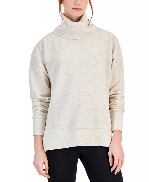 ID Ideology Women's Beige Cowlneck Ottoman Petite Sweater  | ID Ideology in Lebanon