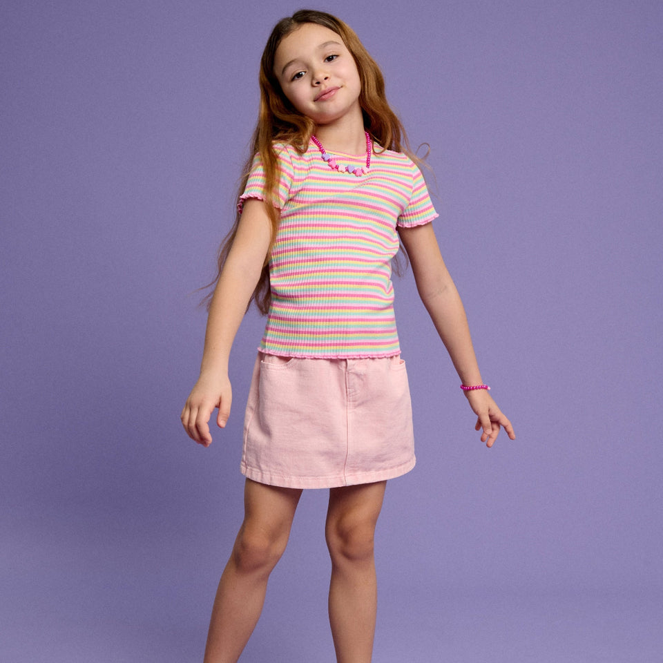 Sinsay Baby Girl's Light Pink Denim Skirt