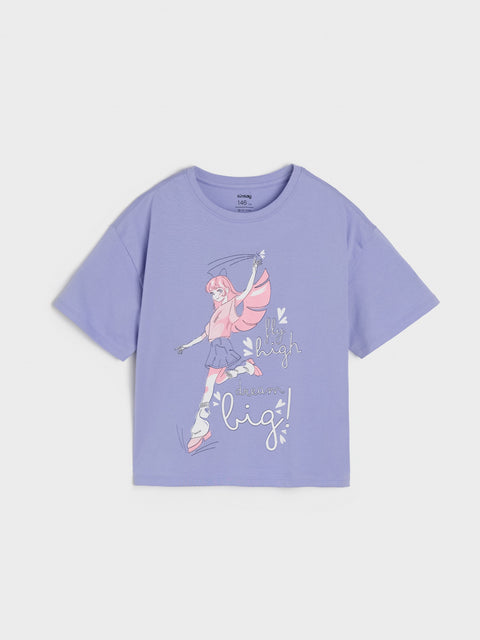 Sinsay Girl's Purple Printed Two-Piece Pajamas | Sinsay In Lebanon