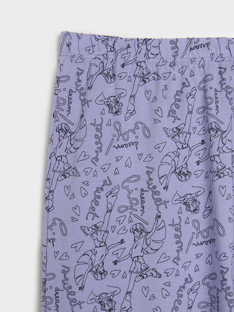 Sinsay Girl's Purple Printed Two-Piece Pajamas | Sinsay In Lebanon