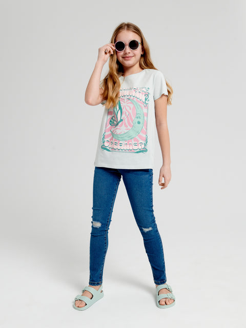 Sinsay Girl's Blue Ripped Slim Fit Jeans | Sinsay In Lebanon
