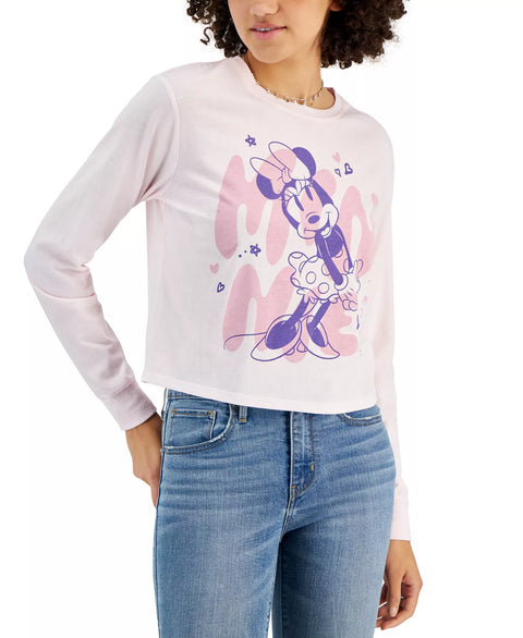 Disney Minnie Mouse Women's Barely Pink Print Long-Sleeve Blouse  | Disney in Lebanon