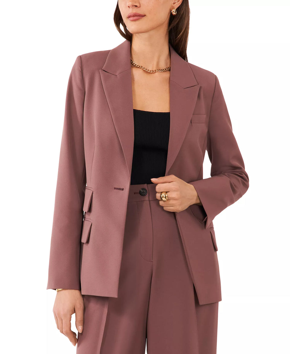 1.State Women's Washed Purple Straight-Fit One-Button Tuxedo Blazer | 1.State In Lebanon