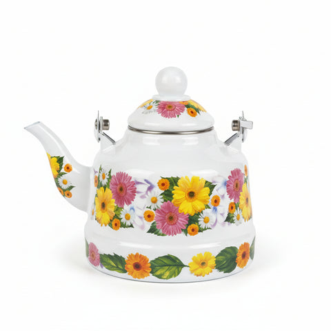 Liyang Floral Printed Enamel Coated Kettle (TK505) 1.1L | Liyang In Lebanon