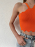 My Dukkan Women's Orange Cross Detail Knitwear Blouse MYD9115