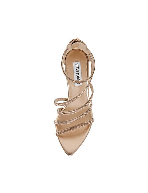 Steve Madden Women's Gold Heeled Sandal | Steve Madden In Lebanon
