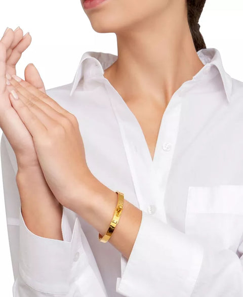 Adornia Women's 14k Gold-Plated Lock Closure Bangle Bracelet |  Adornia in Lebanon